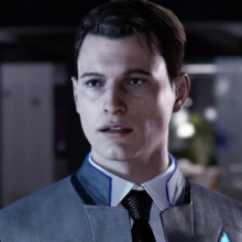 Connor, personnage principal de Detroit: Become Human (2018). © Quantic Dream, tous droits réservés.