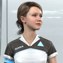 Kara, personnage principal de Detroit: Become Human (2018). © Quantic Dream, tous droits réservés.