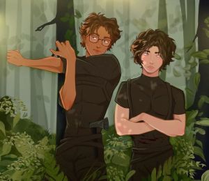 Fanart de James Potter et Regulus Black par @nixkxart sur Instagram